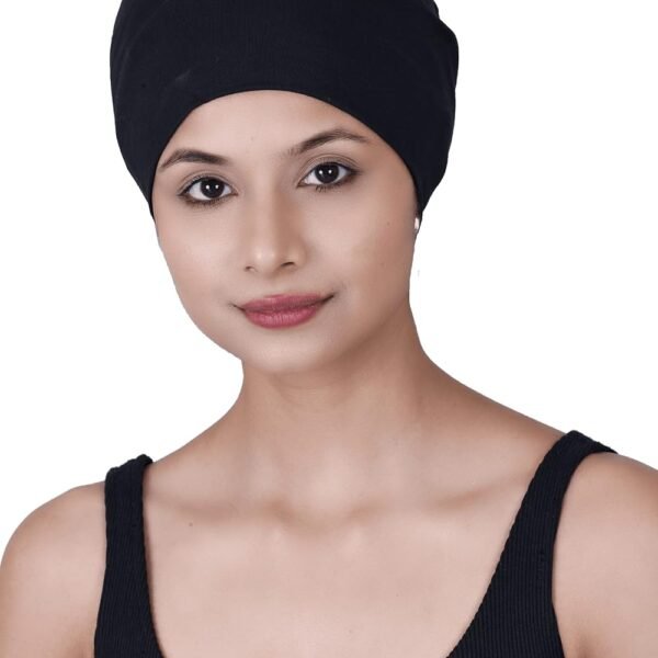 The Headscarves Women Silky Soft Bamboo Viscose Sleep Cap for Hair Loss Chemo Headwear Skull Cap Free Size (Multicolor) (HS3_Multicolor)
