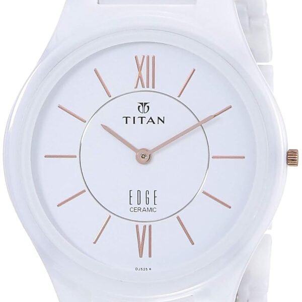Titan Edge Ceramic Analog White Dial Men's Watch NM1696QC04/NN1696QC04/NP1696QC04