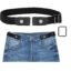 Toxen Invisible Buckle-less Jeans Belt with Ring Adjustable Buckle Free Waist Belt Elastic Belt for Jeans Pants Skirts Women or Men