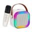 Wembley Karaoke Mic with Speaker for Singing Rechargeable Wireless Mini Portable Bluetooth Speaker Karaoke System for Home with Microphone & LED Lights Birthday Gift for Kids Toys for Girls Boys Adult