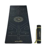 Wiselife True Alignment Yoga Mat + Sleek Yoga Strap For Men And Women | Probalance Eco-TPE Material 6MM | Extra Thick Extra Long Extra Wide | Charcoal Black
