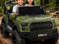 Wishmaster 4x4 Driving EV Cars for 1-8 Year Electric Ride on Jeep for Kids | Remote + Steering + Mobile App Control | Jeeps car for Boys & Girls