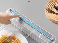 Wraptastic Food Wrap Dispenser with Cling Film & Foil Cutter