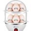 Zuvexa Egg Boiler Poacher Automatic Off Steaming, Cooking, Boiling Double Layer 14 Egg Boiler (Multicolor) 14 ounces (414 ml) Plastic