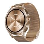 boAt Enigma Gem Women's Luxury Smart Watch w/ 1.19” (3.02cm) AMOLED Display, Emergency SOS Live Location Sharing, Female Wellness, Watch Face Studio, BT Calling, Watch for Woman (Rose Gold)