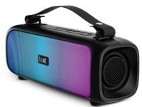 boAt Stone 580 Bluetooth Speaker with 12W RMS Stereo Sound, LED Lights, Up to 8 HRS Playtime, TWS Feature, FM Radio, Multi-Compatibility Mode, IPX4(Midnight Black)