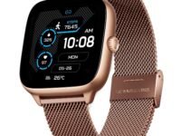 boAt Storm Verge, 1.72" (4.4 cm) Unisex Design, AuraVue Display with 20% Higher Brightness, Premium Metal Body, 80+ Sports Mode, Bluetooth Calling, Smart Watch for Men & Women (Rose Gold)