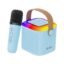 pTron Newly Launched Fusion Tunes 10W Mini Bluetooth Speaker with Wireless Karaoke Mic, 8Hrs Playtime, Vivid RGB Lights, Voice Effects, Multi-Play Modes BT5.1/TF Card & Type-C Charging Port (Blue)