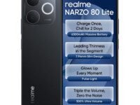 realme NARZO 80 Lite 4G (Obsidian Black 2026, 4GB+64GB) | 6300mAh Segment's Biggest Battery | 7.94mm Slim Design | 300% Ultra Volume | Pulse Light: 9 Colors, 5 Glow Modes | Ai Assist