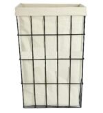 21275 Userfriendly Black Wired Laundry Basket, 40 LTR, Laundry Storage Bin, Laundry Organizer - Black - Made in India!