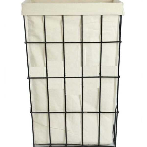 21275 Userfriendly Black Wired Laundry Basket, 40 LTR, Laundry Storage Bin, Laundry Organizer - Black - Made in India!