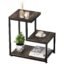 928115 Modern 3-Tier Sofa End Table, Nightstand with Storage Shelf Ladder-Shaped Chair Side Table with Sturdy Metal Frame for Living Room Bedroom Entryway - Made in India!