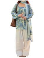 ANNI DESIGNER Farshi Salwar Suit for Women | Viscose Blend Printed Straight Kurta with Dupatta | Farsi Farasi Parsi Ethnic Indian Office Party Wedding Clothing Fashion Premium 3 Piece