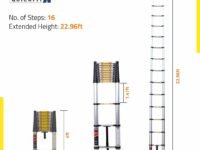 Aardwolf Quickfit Premium Telescopic Ladder 23.6 FT /7.2 Meter| 16 Step