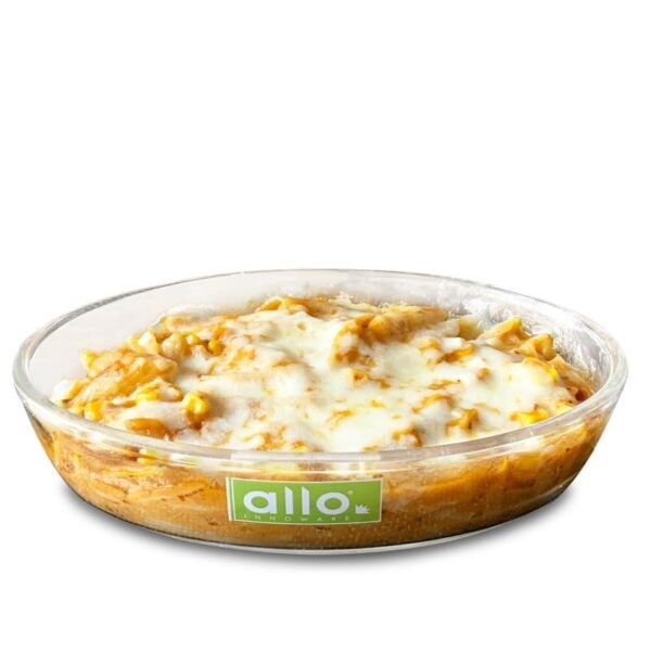 Allo Borosilicate Oval Glass Baking Dish, Baking Tray, Oven and Microwave Safe, 1600ml, Transparent