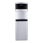Amazon Basics Hot and Cold Floor Standing Water Dispenser, Top Loading, 20Litre Silver & Black Deco
