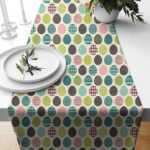 Amazon Brand - Umi Coloured Polka Printed Poly Cotton 4 Seater Table Runner & Bed Ruuner (13 x 60 Inches)