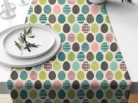 Amazon Brand - Umi Coloured Polka Printed Poly Cotton 4 Seater Table Runner & Bed Ruuner (13 x 60 Inches)