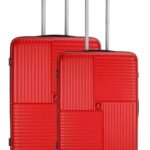 Aristocrat Plastic Alliance 8 Spinner Wheel Hard Strolly Medium+Large 360° Suitcase Red, 67, 77Cm