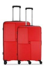 Aristocrat Plastic Alliance 8 Spinner Wheel Hard Strolly Medium+Large 360° Suitcase Red, 67, 77Cm