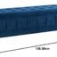 BLACK OAK S1 Rectangle Storage Ottoman with Storage Bench, Storage Chest Footrest with Seat, Modern Fashion Storage Bench Entryway End of Bed Sofa (Blue Velvet)