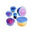 Carrot - Silicone Stretch Lids, Multi Size Reusable Silicone Lids Food And Bowl Covers, Dishwasher And Freezer Safe (Color May Vary) (Pack Of 6 Pcs), 10x10x2 Cm