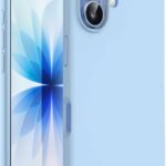 DIZORO Compatible with iPhone 17 Case 6.3, Slim Liquid Silicone 3 Layers Full Covered Soft Gel Rubber Phone Cases Protective Back Cover 6.3 Inch - Ice Blue