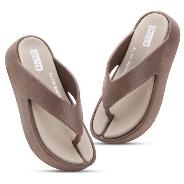 DOCTOR HEALTH SUPER SOFT Women’s Orthopedic Soft Platform Slippers | Ultra-Cushioned Shock Absorbing Footbed | Lightweight Anti-Skid Everyday Wear Comfort Flip Flops for All-Day Support