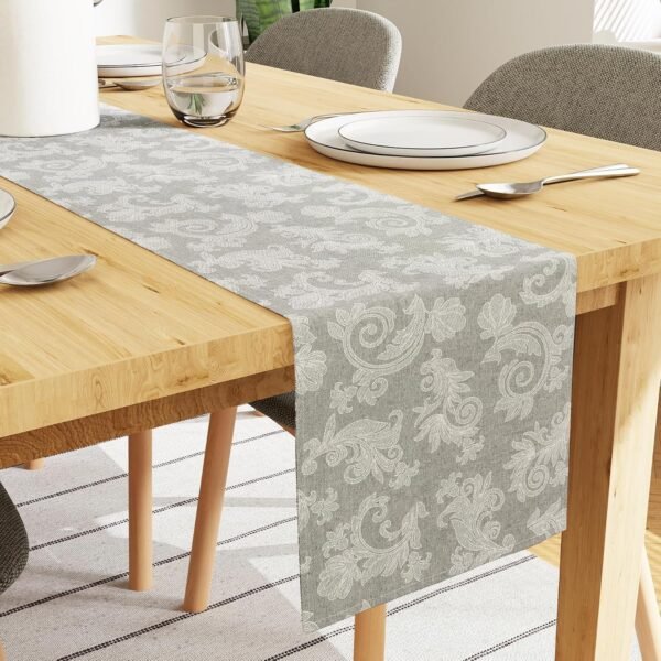Encasa XO Floral Cotton Dining Table Runner for 4 to 6 Seater