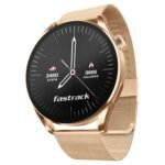 Fastrack Dezire FX1 1.38" Smart Watch with BT Calling, 100+ Sports Modes, BP Monitoring, Functional Crown, Metal Alloy Case – Smartwatch for Men & Women (Mest Metal Strap, Rose Gold)