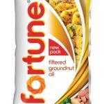 Fortune Filtered Groundnut Oil 1 Litre Pouch (910 g) | Groundnut Cooking Oil | Traditional 100% Filtered Oil | Weight May Vary
