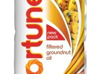 Fortune Filtered Groundnut Oil 1 Litre Pouch (910 g) | Groundnut Cooking Oil | Traditional 100% Filtered Oil | Weight May Vary
