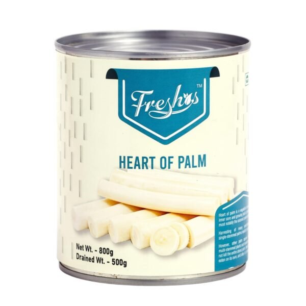 Freshos Hearts of Palm, 800 g, White & Brown, Medium