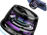 G200 Portable Bluetooth Speaker with RGB LED Lights, 360° Surround Sound, Magnetic Mount, Powerful Bass, Wireless Mini Speaker for Car, Home, Desk, Travel