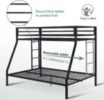 Generic M Z Handicrafts Twin Queen Bunk Bed In Black - Metal, Powder Coated