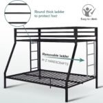 Generic M Z Handicrafts Twin Queen Bunk Bed In Black - Metal, Powder Coated