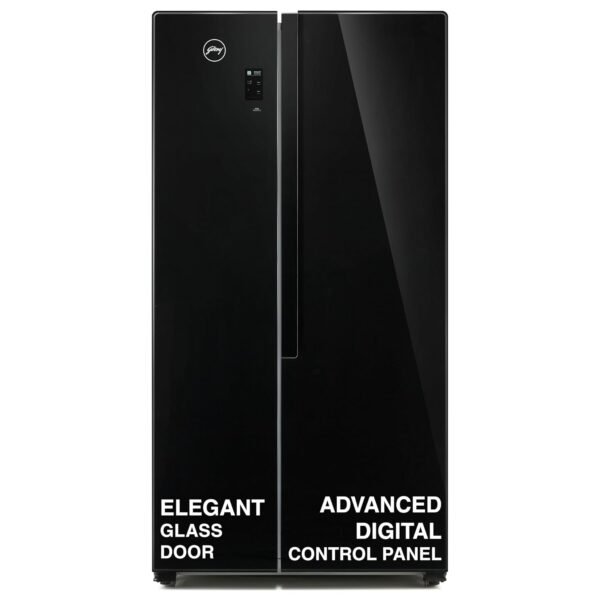 Godrej 564 L Multi Air Flow System, With Advanced Controls Frost Free Side-By-Side Refrigerator(RS EONVELVET 579 RFD GL BK, Glass Black)