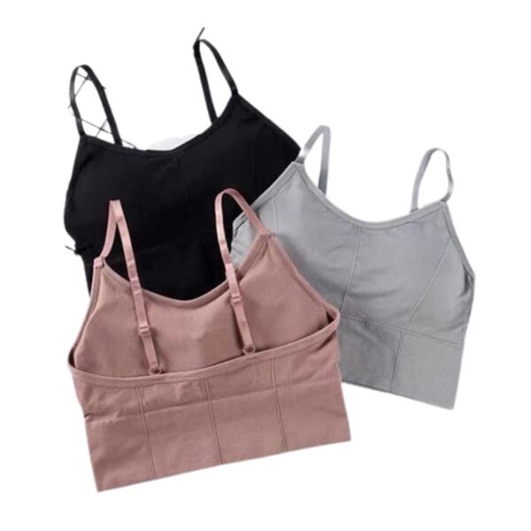HIRRNIK Women Cotton Padded Bra, Free Size (28-34), Pack of 3