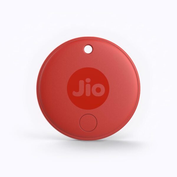 JioTag (2nd Generation) (Red) - Android or iOS Compatible IP64 Rated Worldwide Item Finder for Keys, Wallets, Luggage, Gadgets and More |1+1 Year Battery | No SIM Needed