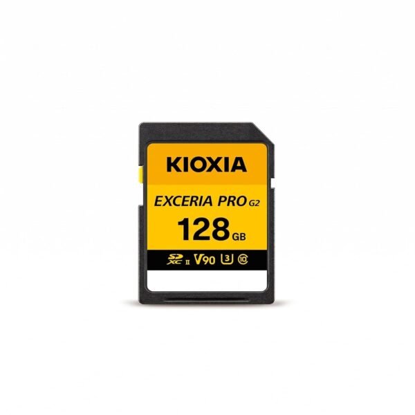 KIOXIA EXCERIA PRO G2 128GB SD Card for Camera | Made in Japan | SDXC UHS-II V90 U3 | 310MB/s Read, 295MB/s Write | 8K Video Recording | 5-Yr Warranty