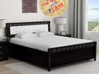King Metal;Iron Bed With Storage - ( Black)