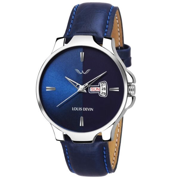 LOUIS DEVIN WT030 Leather Strap Analog Wrist Watch for Men