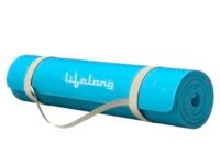 Lifelong LLYM99 Yoga mat for Women & Men EVA Material 8mm Anti-Slip Yoga-Mat with Strap for Gym Workout|Exercise Mat For Home Gym Workout and Yoga Exercise (6 Months Warranty) Sea Blue