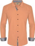 LookMark Men's Cotton Blend Febric Regular Fit Shirt and Spread Collar with Full Sleeve