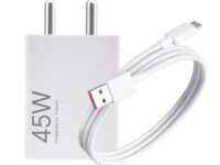 Mi Xiaomi Original 45W Turbo Fast Charger Combo/Rapid Charging with Qualcomm Quick Charge 3.0. Includes USB Type-C 3A Fast Charge Cable. Compatable with mobiles, laptops, and Power Banks (White)