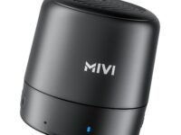 Mivi Play Bluetooth Speaker with 12 Hours Playtime. Wireless Speaker Made in India with Exceptional Sound Quality, Portable and Built in Mic-Black