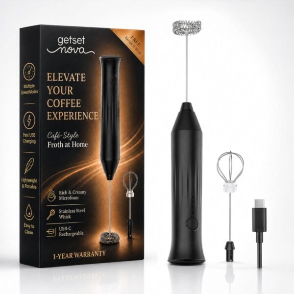Nova Milk Frother Rechargeable, Coffee Frother Electric