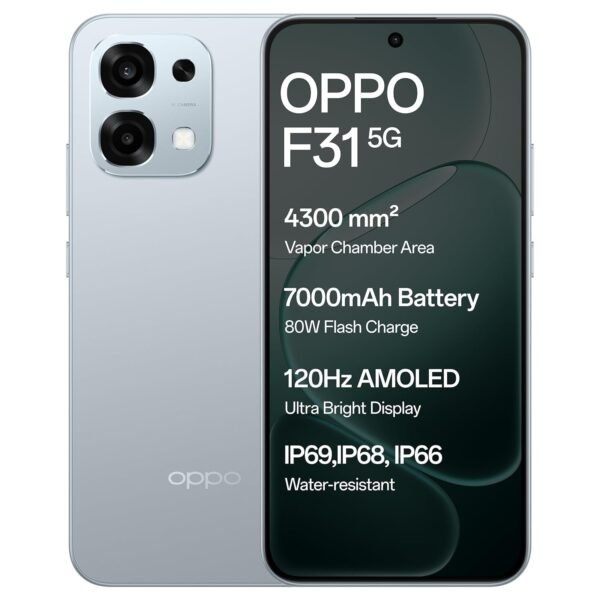 Oppo F31 5G (Cloud Green, 8GB RAM, 256GB Storage) with No Cost EMI/Bank Offers