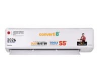 Panasonic 1.5 Ton 3 Star Inverter Split AC (DustBuster Tech,Smart Auto Cool,Higher Airflow,55°C Oper.,Copper Cond.,8in1 Convertible 2-Way,Powerful Mode,PM0.1 Filter,CS/CU-SU18BKY3T,2026 Model,White)