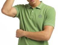 Peter England Men's Regular Fit Insignia Half Sleeve Polo T-Shirt | Cotton Rich | Premium Pique Weave